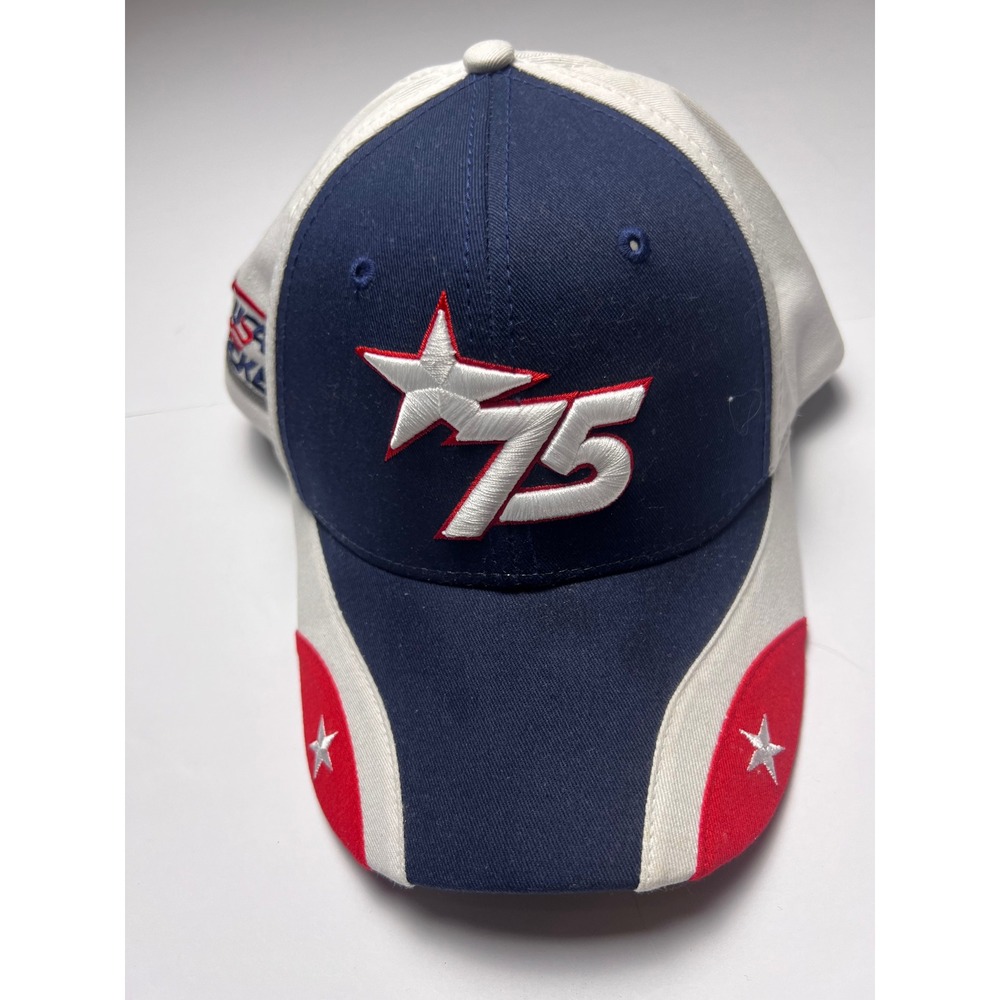 USA Hockey Baseball Cap Uni Adjustable Navy White Red 75 Years Miracles On Ice